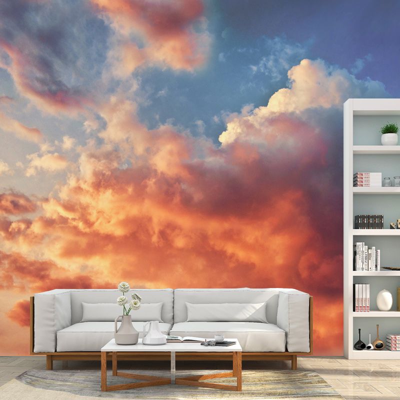 Beautiful Sunset Mural Wallpaper Stain Resistant Wall Covering for Home Decor