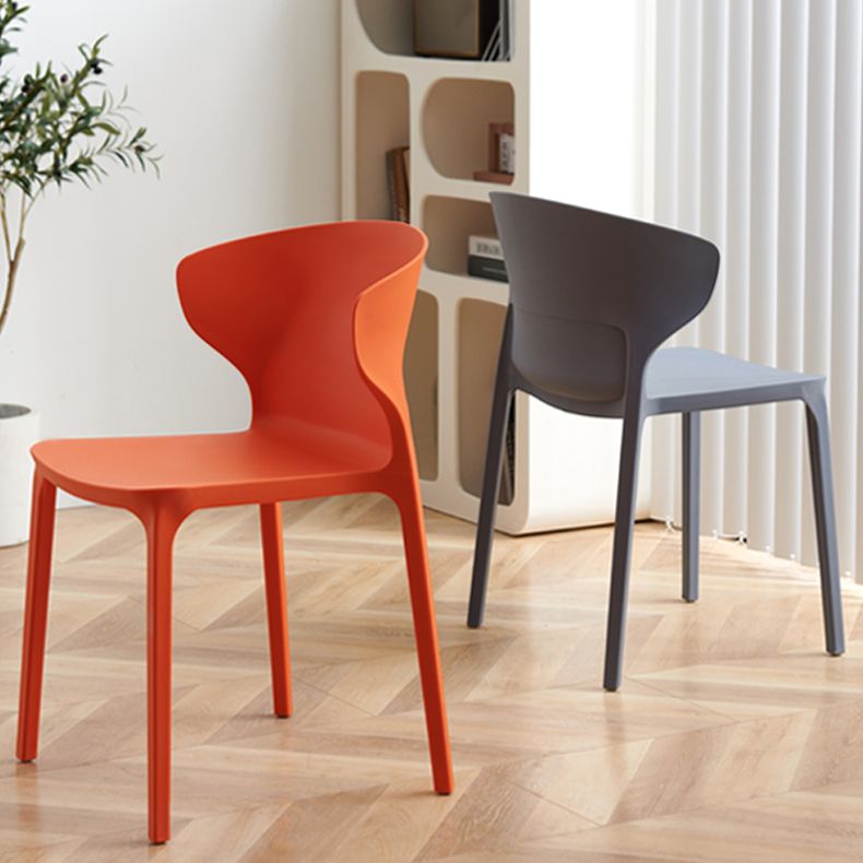 Sedia da pranzo in plastica scandinava cucina in plastica sedia laterale