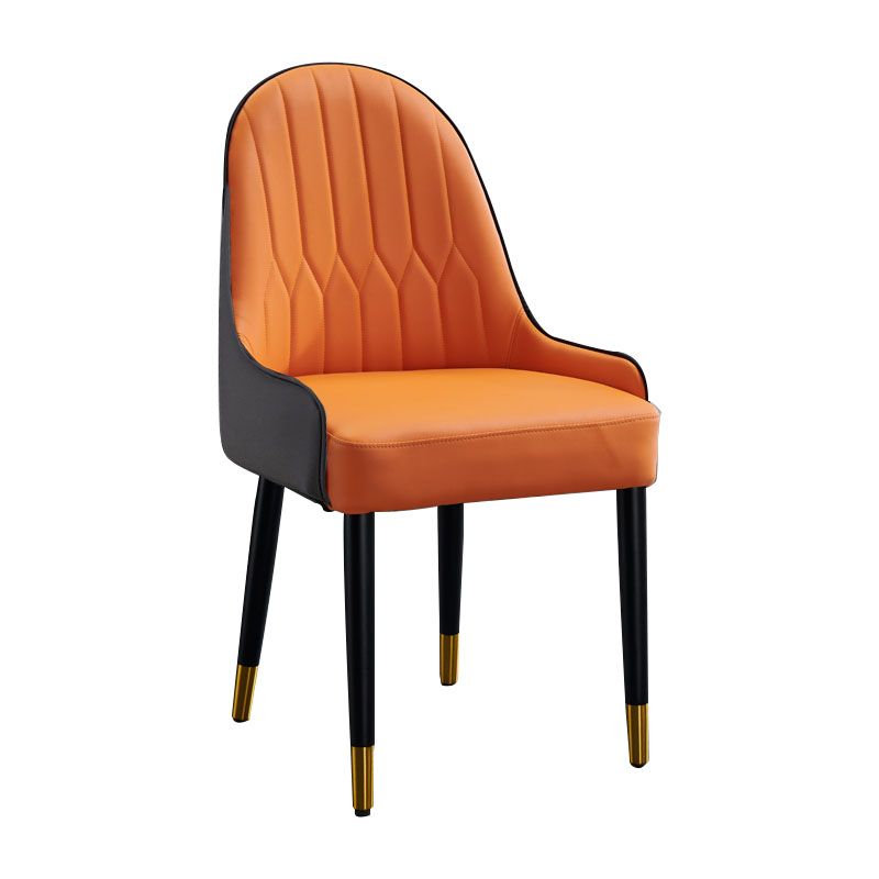 Sillas de comedor de madera Glam, sillas de comedor de cuero para uso doméstico (juego de 2)