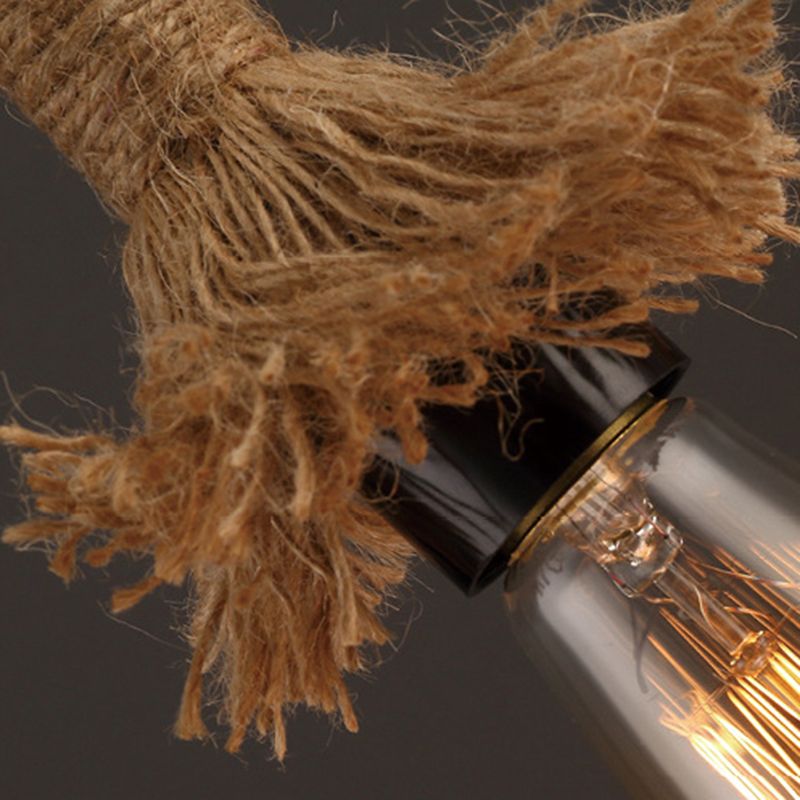 Rope Pendant Lighting Fixtures Industrial Multi Light Hanging Ceiling Lights