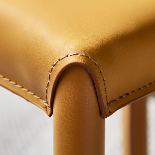 Modern Leather Bar Stool Low Back Counter Stool for Living Room