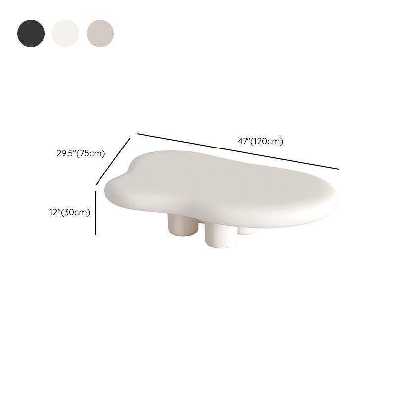 Scandinavian Free Form Coffee Table Wooden 4 Legs Cocktail Table