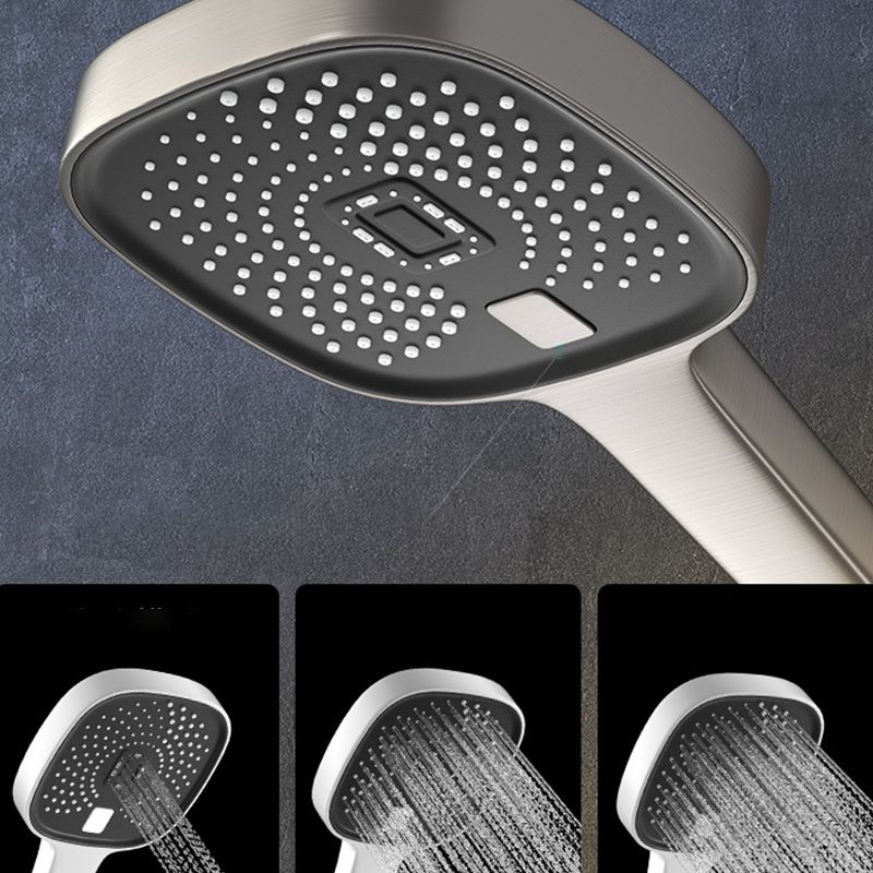 Grey Shower Set Shower Arm Wall Mounted Adjustable Spray Pattern Shower Hose Shower Set
