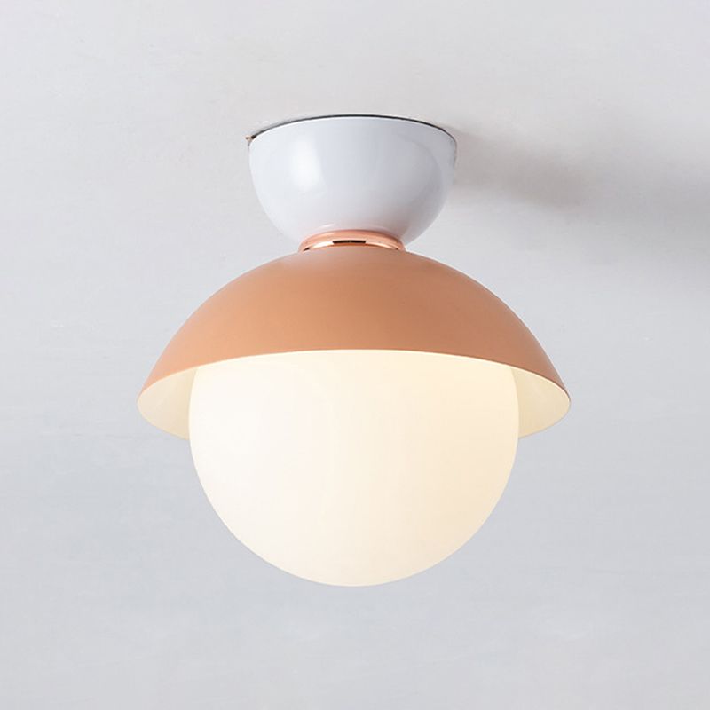 Lámpara de techo LED nórdica acrílica de una luz con montaje semi empotrado para dormitorio infantil