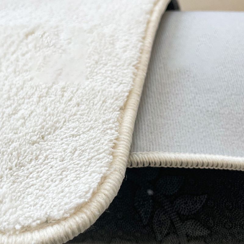 Green Modern Carpet Flower Pattern Polyester Area Rug Anti-Slip Easy Care Rug for Home Decor