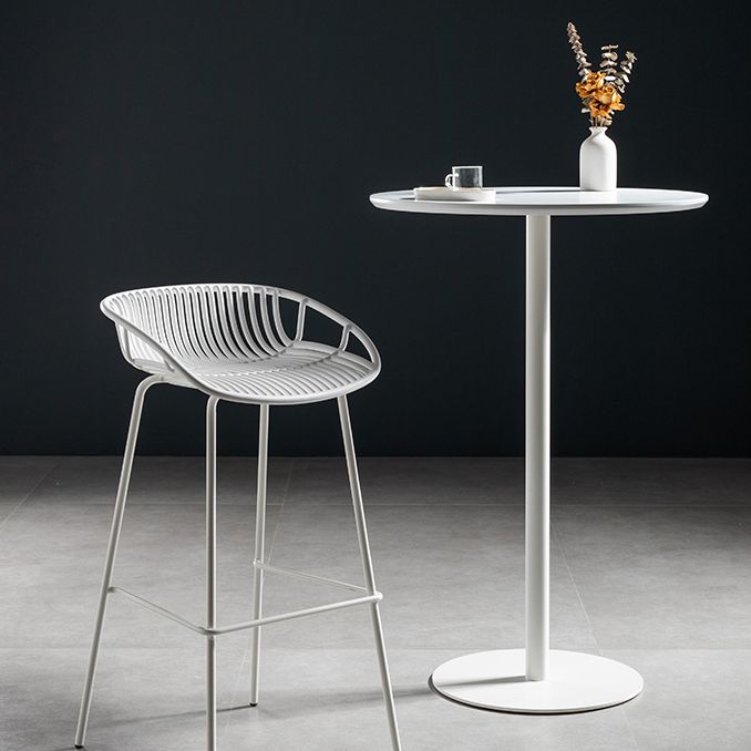 Solid Wood Pub Table 41-inch Bar Height Industrial Round Bar Table for Indoor