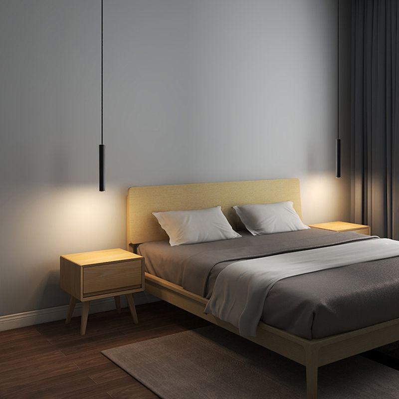 Moderner Metallheizen hell gerade LED Hanging Anhänger für Wohnzimmer