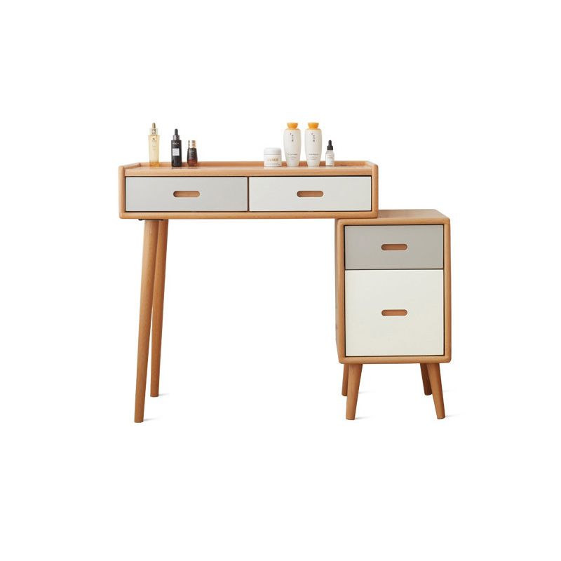 Solid Wood Vanity Table Drawers Simple Scandinavian Makeup Vanity Table