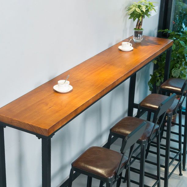 Industrial Pub Dining Set 1/2/5 Pieces Rectangular Bar Stool and Table Set