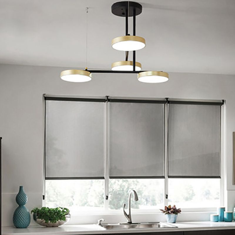 Lampade a sospensione rotonda moderna lampada lampadario a più luci con ombra acrilica bianca