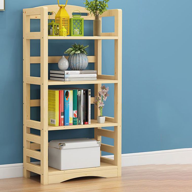 Etagere Vertical Modern Book Shelf Natural Wooden Shelf Bookcase for Study Room