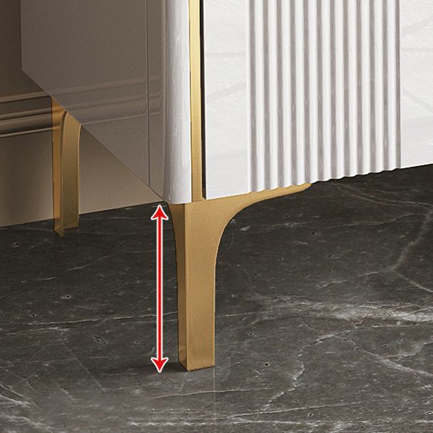 Modern Style Stone Buffet Sideboard 15.7"D Dining Room Buffet Server with Drawer