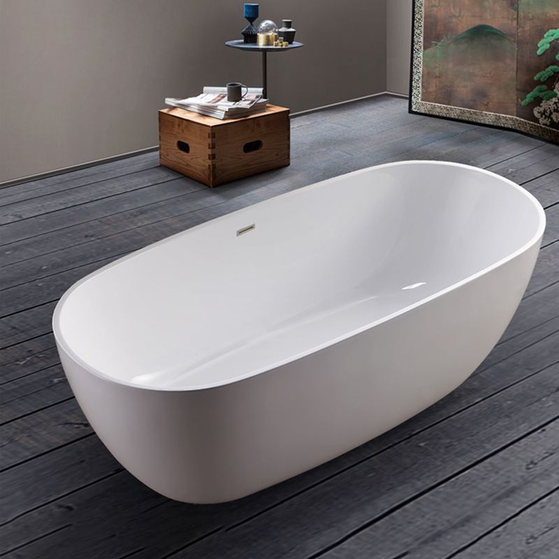 Oval Freestanding Bath Tub Modern Acrylic Bathtub for Bathroom