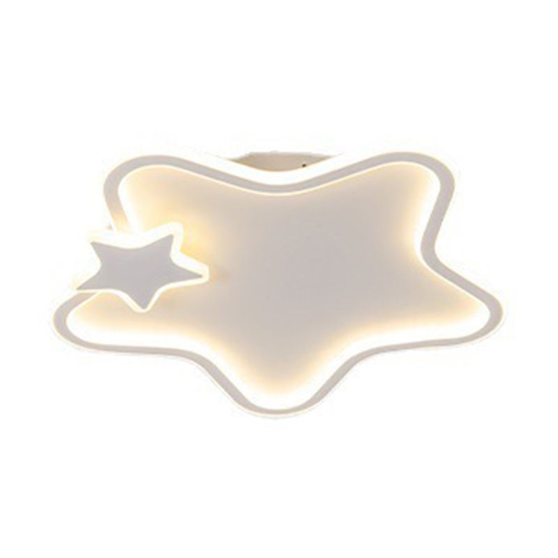 LED White Ceiling Light Modern Star Flush Mount Lighting for Home