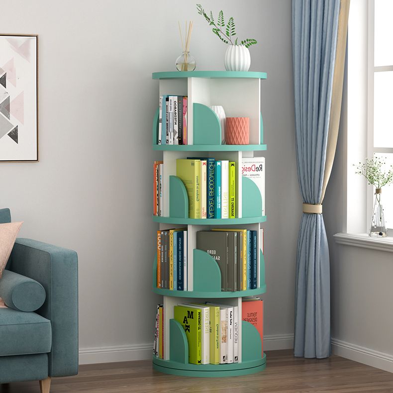 Open Wooden Bookshelf Modern Home Living Room Revolving Bookcase