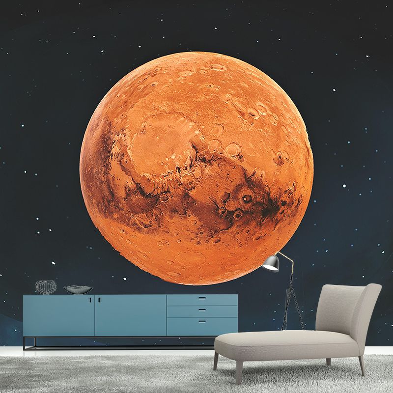 Bright Color Universe Planet Mural Stain Resistant Living Room Wall Decor