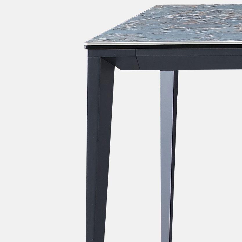 Einfacher Stil gesinterte Stein Tabelle 4 Beine Luftfahrt Aluminium Basis Rechtecktisch für Zuhause
