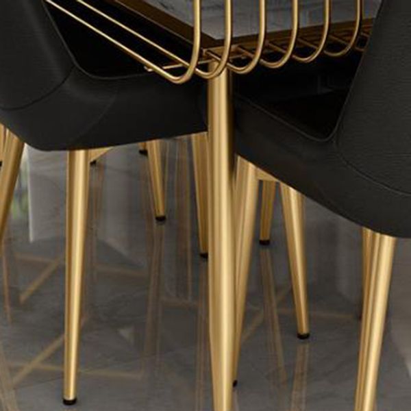 Nordic 1/4/5/7 Pieces Dining Set Rectangle Stone Dining Table for Kitchen