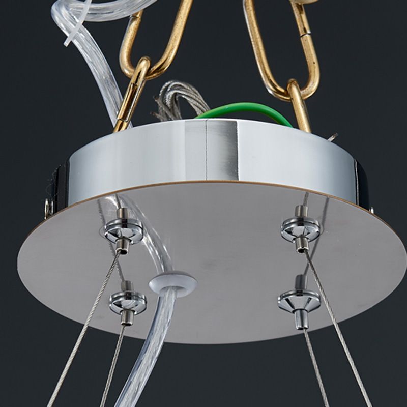 Wielvorm kroonluchter licht modern kristal 1-licht kroonluchter verlichtingsarmatuur in zilver