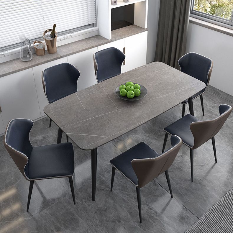 Contemporary Style Dining Table Rectangle Dining Room for Kitchen Home