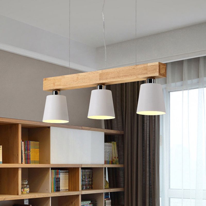 Ciondolo a isola moderna nordica con sala da lavoro in metallo conico in metallo lampada appesa