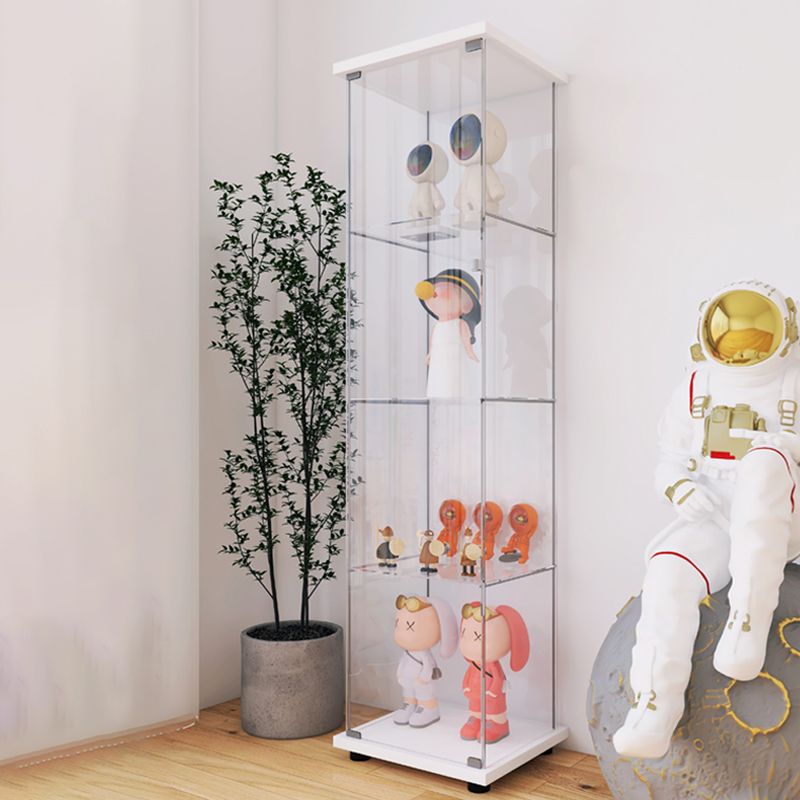 Tempered Glass Curio Cabinet Modern Standard Cabinet for Dining Room