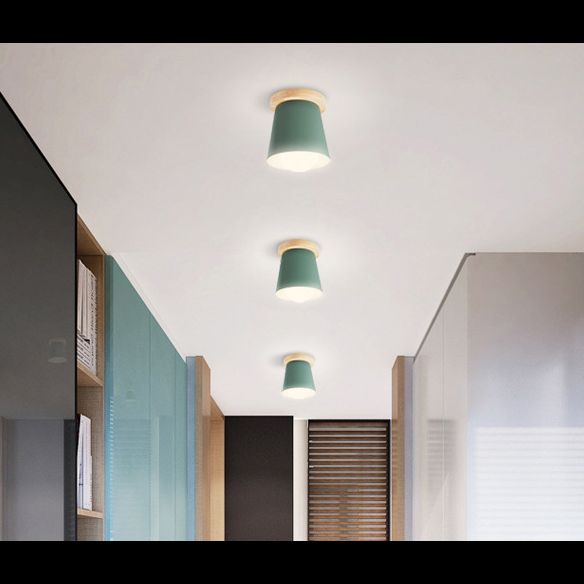 1 lampe éclairage de plafond style nordique métal conique encastré éclairage de salon