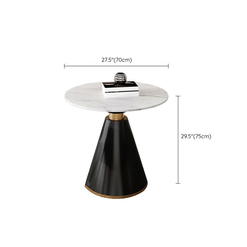 Round Dining Table with Pedestal Base Traditional Luxury Stone Top Table for Home