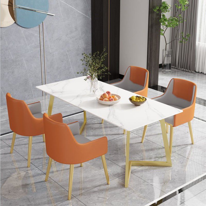 Rectangle Stone Dining Room Table Traditional Luxury Dinner Room Kitchen Table