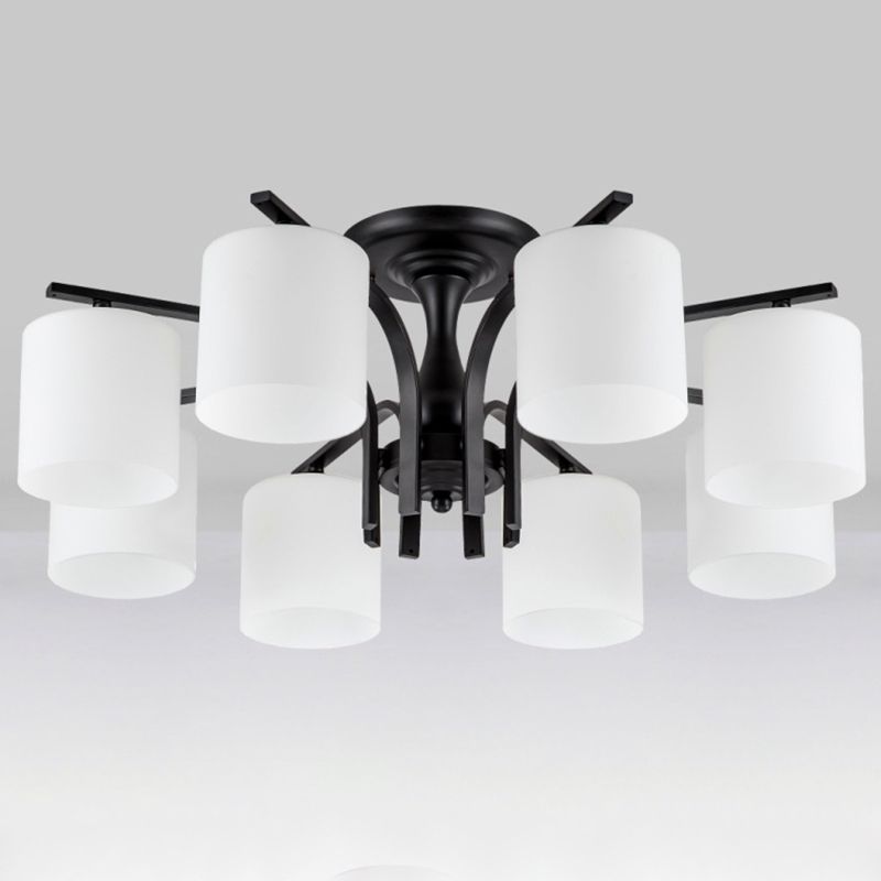 Cylinder Glass Shade plafond Mount à chasse d'eau