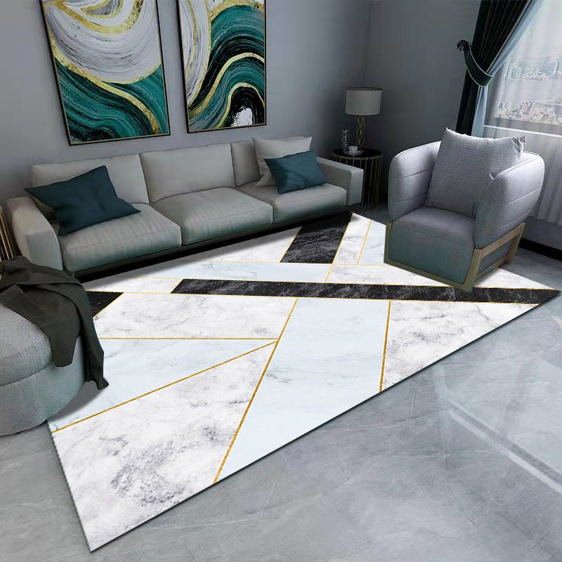 Orange Modern Rug Blending Color Lump Rug Stain Resistant Rug for Living Room