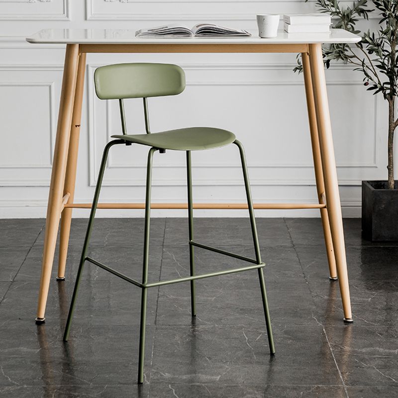 Scandinavian Milk Tea Shop Metal Bar Stool Matte Finish Footrest Stool