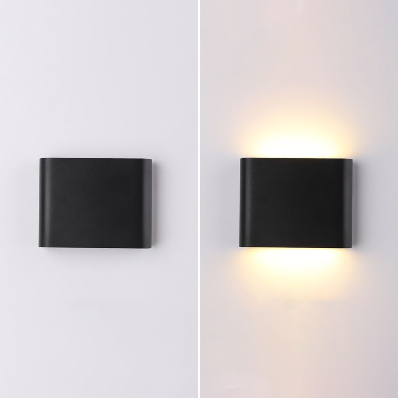 Minimalismus Aluminium LED Wandlampe zeitgemäße Stil wasserdichte Rechtecke Wandleuchte für den Innenhof Balkon