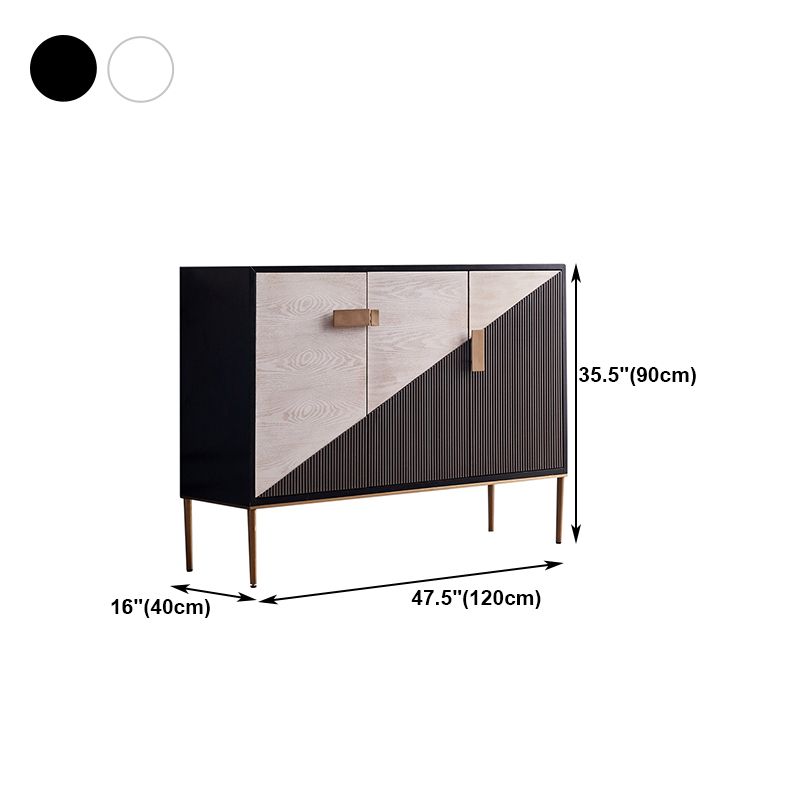 Glam Buffet Sideboard Birch Solid Wood Sideboard Table for Living Room