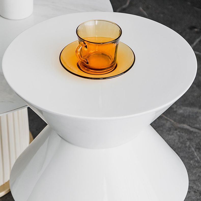 Contemporary Round Side End Table Living Room Pedestal End Table for Living Room