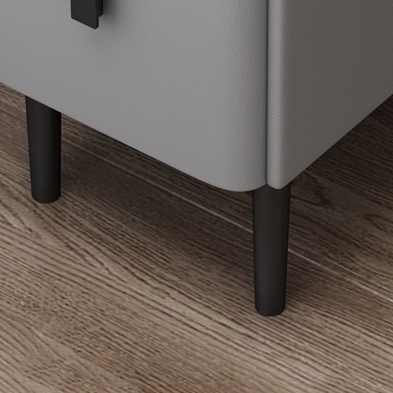 Wooden Nightstand with 4 Legs 20" Tall Accent Table Nightstand with Drawers