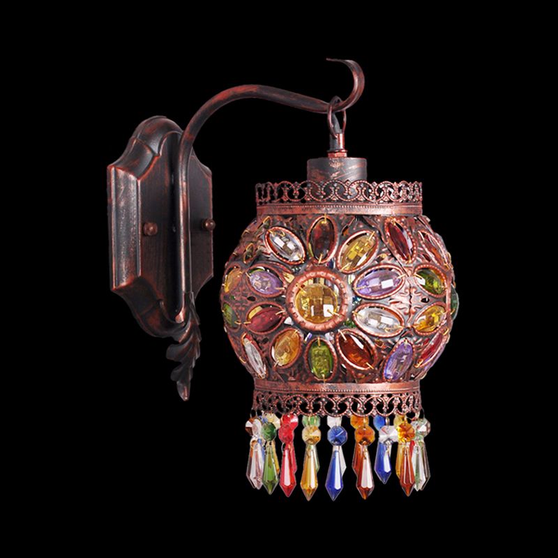 Metal Global Wall Lamp Sconce Sconce Vintage 1 Testa Sallo Apparecchio di illuminazione da parete in ruggine