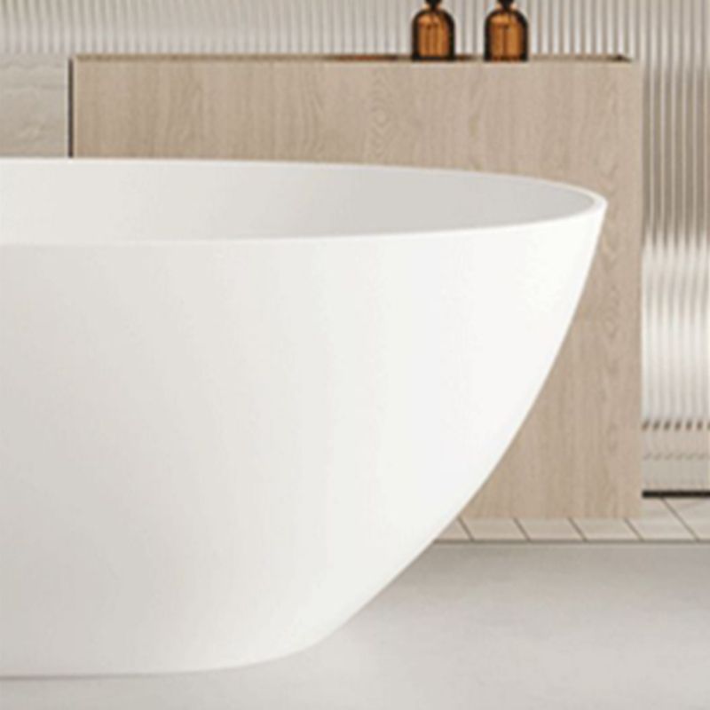 Modern Stone Bathtub Freestanding Soaking Bathtub , 22.05-inch Tall