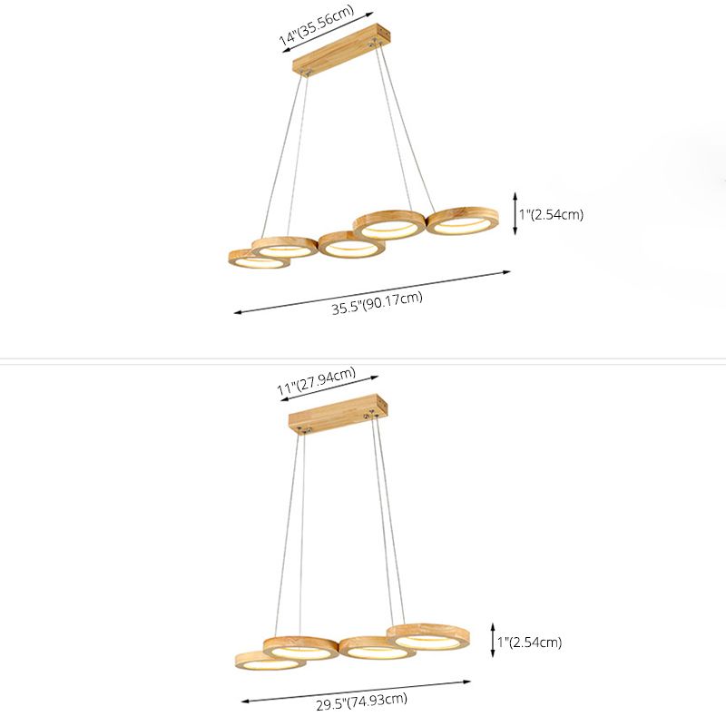 Lampada il lampadario orbicolare Light Segnalistica Minimalista Sala da pranzo in legno Luda Luffa Light in legno