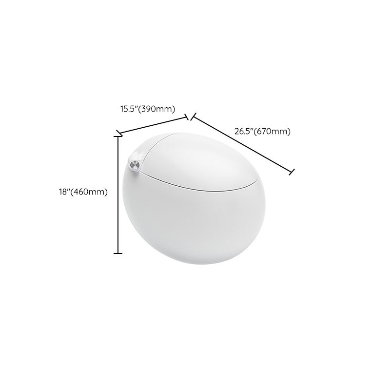 Heated Seat Smart Toilet Antimicrobial Foot Sensor Round Floor Mount Bidet