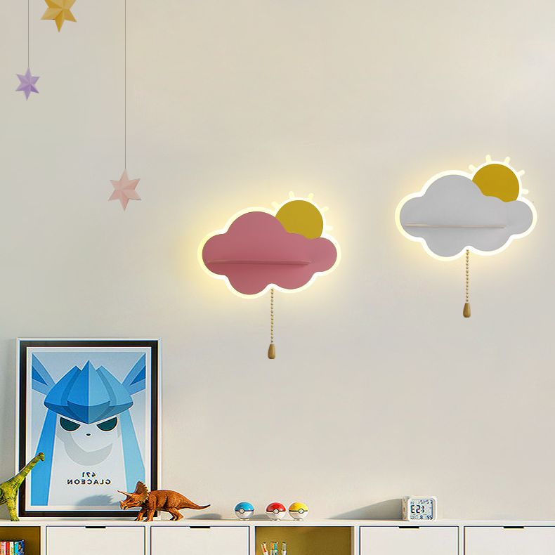 Metalen wolkenwand SCONCE LICTION Minimalistische stijl LED SCONCE LIMMUTE VOOR SLAAPKAMER