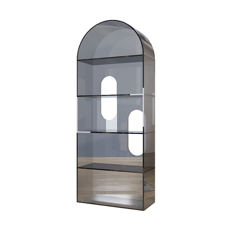 Modern Style Closed Back Vertical Bookshelf Acrylic Bookcase for Home Office