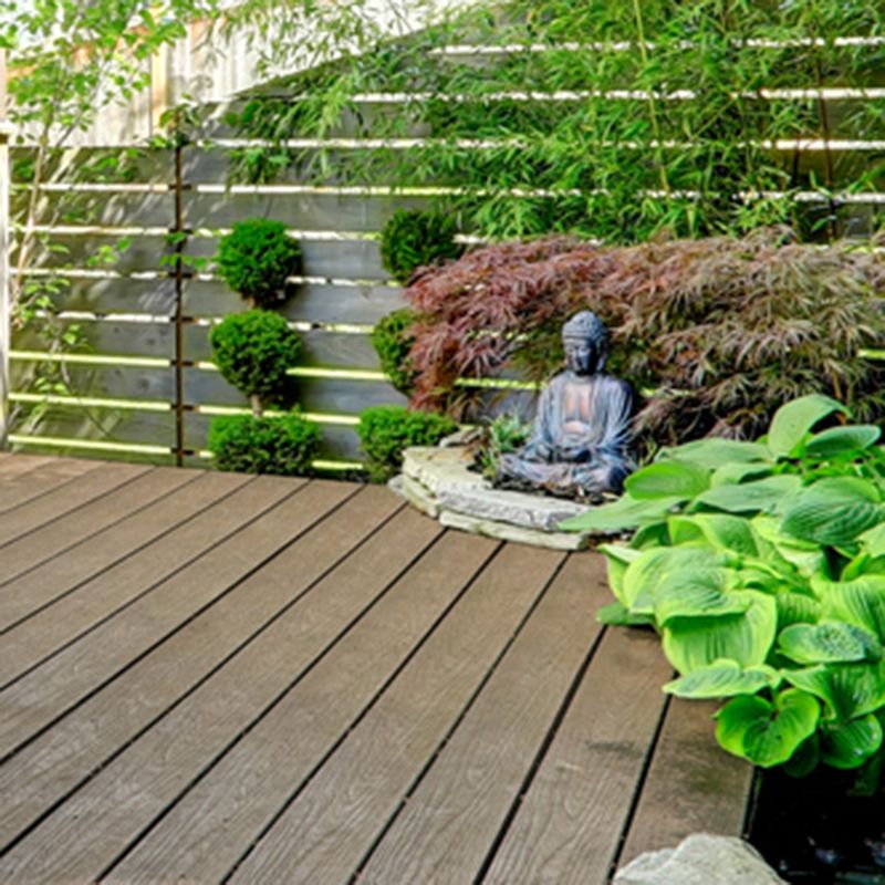 Nailed Decking Tiles Composite 118" x 5.5" Deck Tile Kit Outdoor Patio