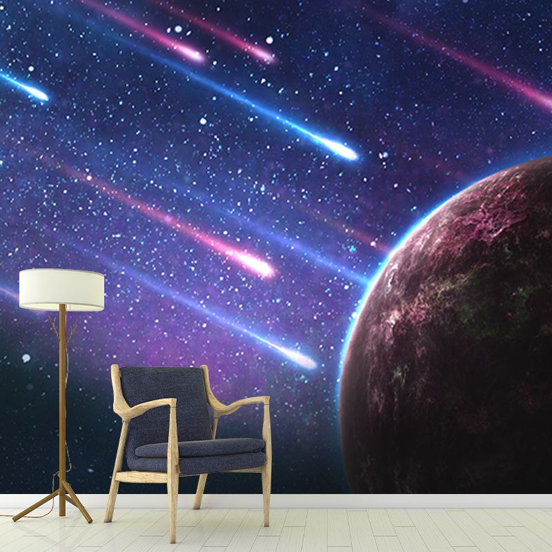 Galaxy Photography Mildew Resistant Wallpaper Environmental Sleeping Room Wall Mural