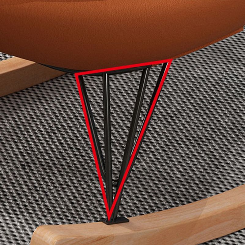 Contemporary Rocker Upholstered Tufted Cushions with Dark legs Glider