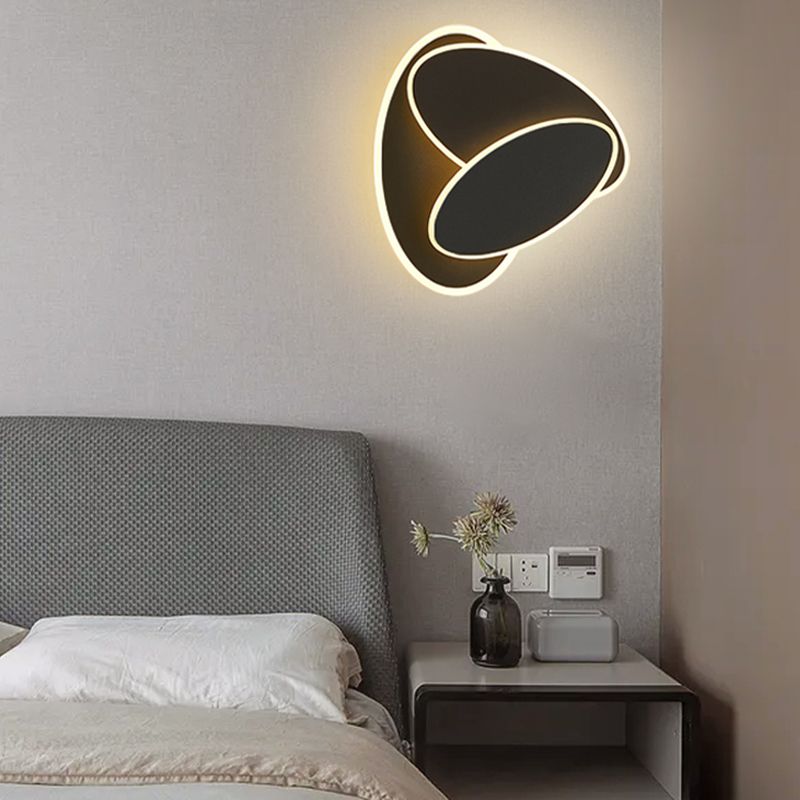 Modern Simple Iron Wall Light Ellipse Shape Rotatable Wall Lamp for Living Room