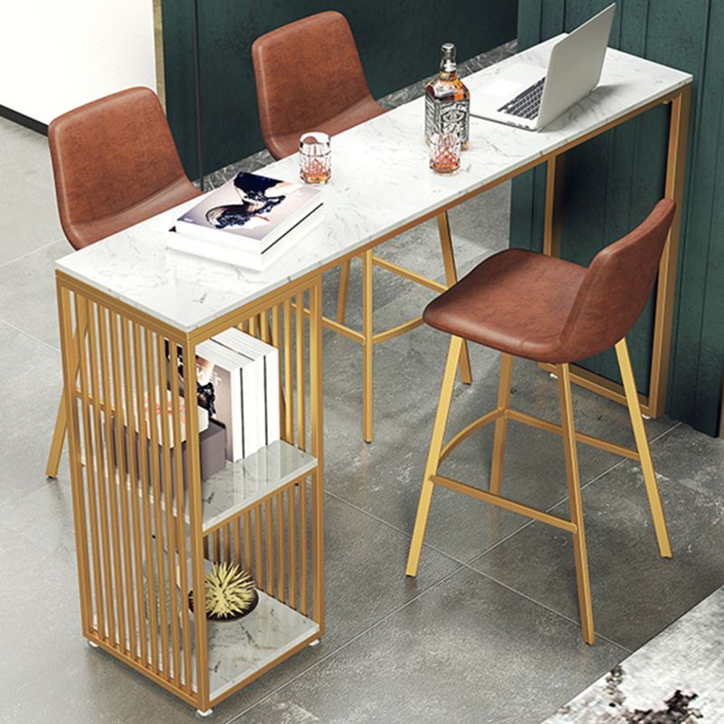 Modern Faux Marble Pub Set 1/3/4 Pieces Rectangle Bar Height Bar Set