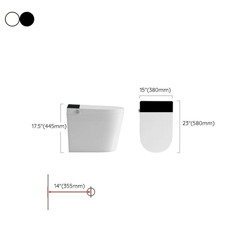 Contemporary Flush Toilet Floor Mounted One-Piece Toilet Porcelain Urine Toilet