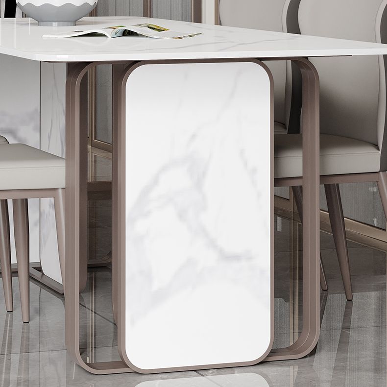 Designer Style Sintered Stone Dining Set Rectangle 1/3/4/5 Pieces Dining Table with Chairs