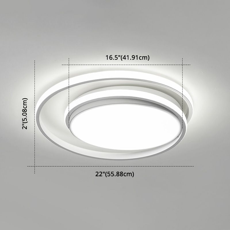 Intersecting Circles Shape LED Flush Mount Ceiling Lamp Fixture Modern Simplicity Acrylic Living Room Bedroom Lighting Fixture